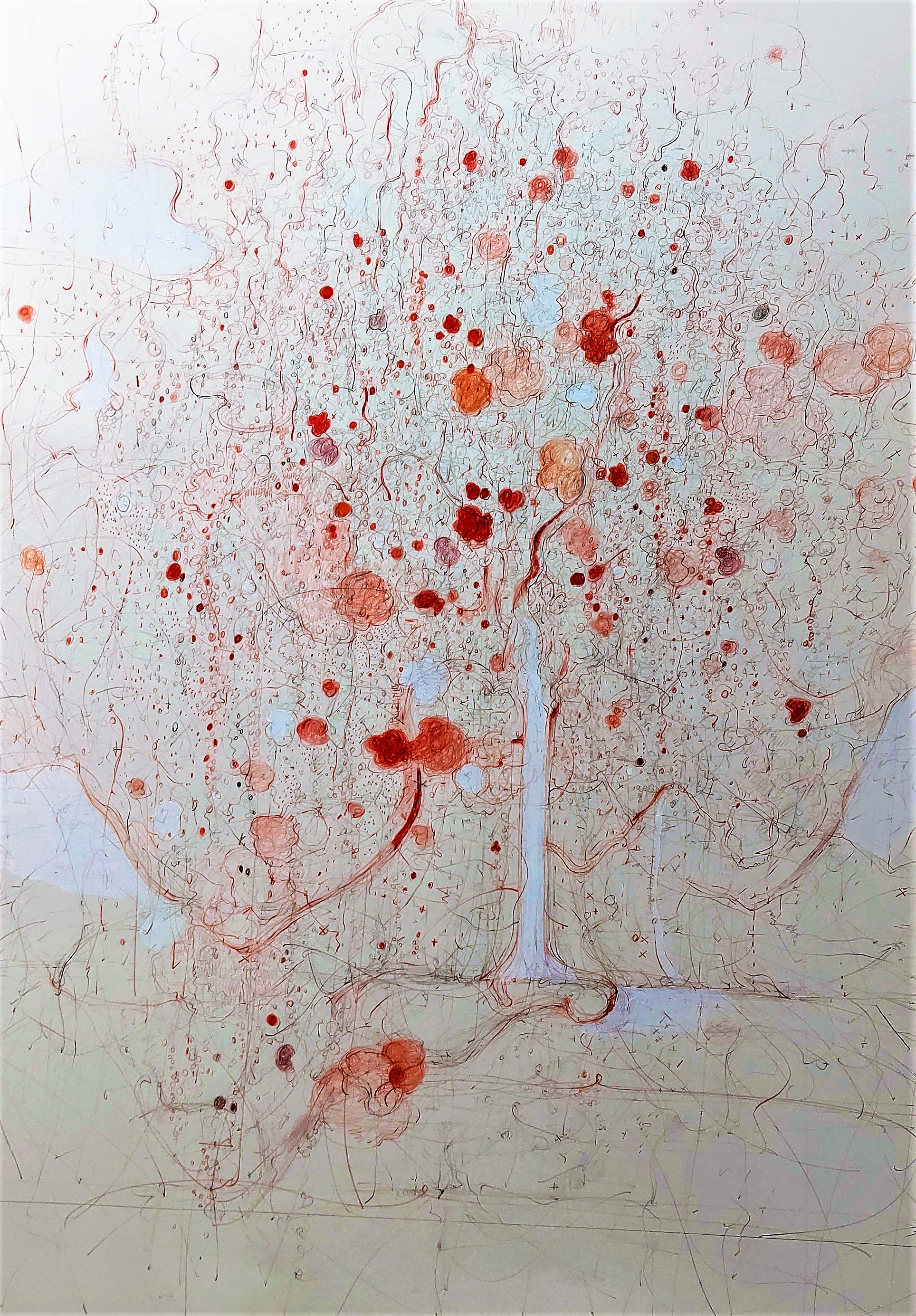 The Symbolic Tree in Bloom      2009      　789×555㎜　　　colorpencil on paper