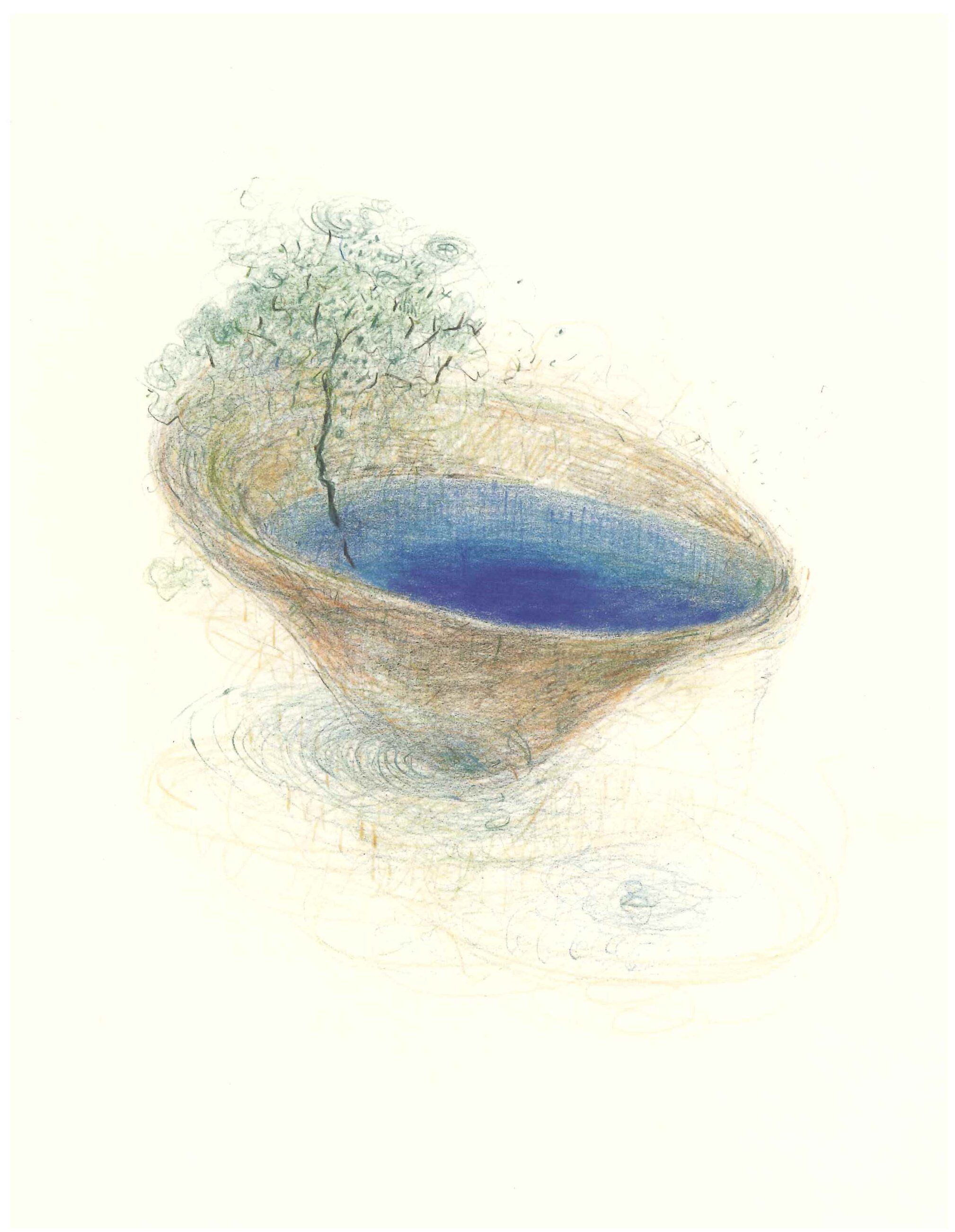 Vessel/Pond　2008年　555×395㎜　　　　　　　　色鉛筆、紙