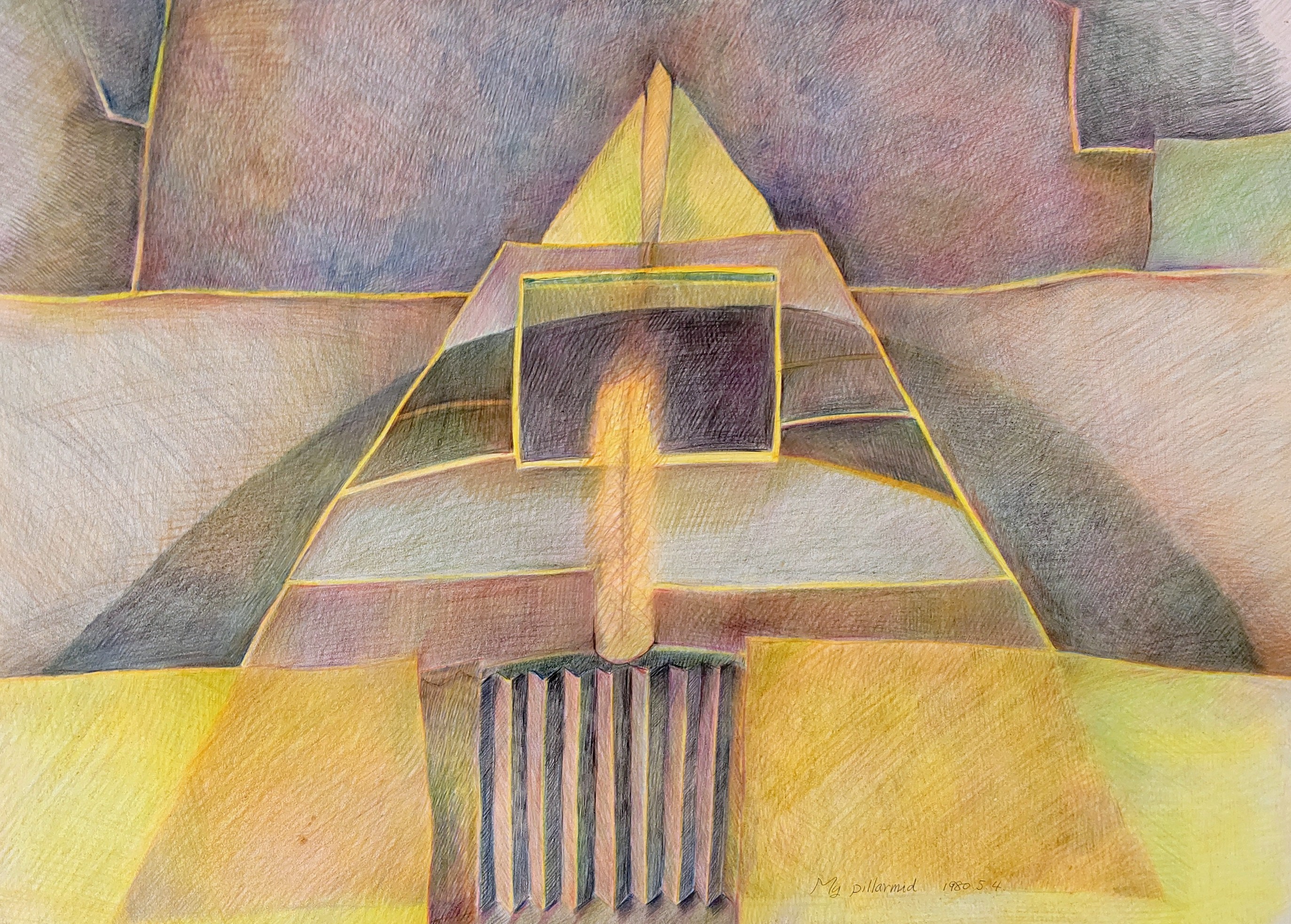 My Pyramid    1980　　395×555㎜　　 　colorpencil on paper