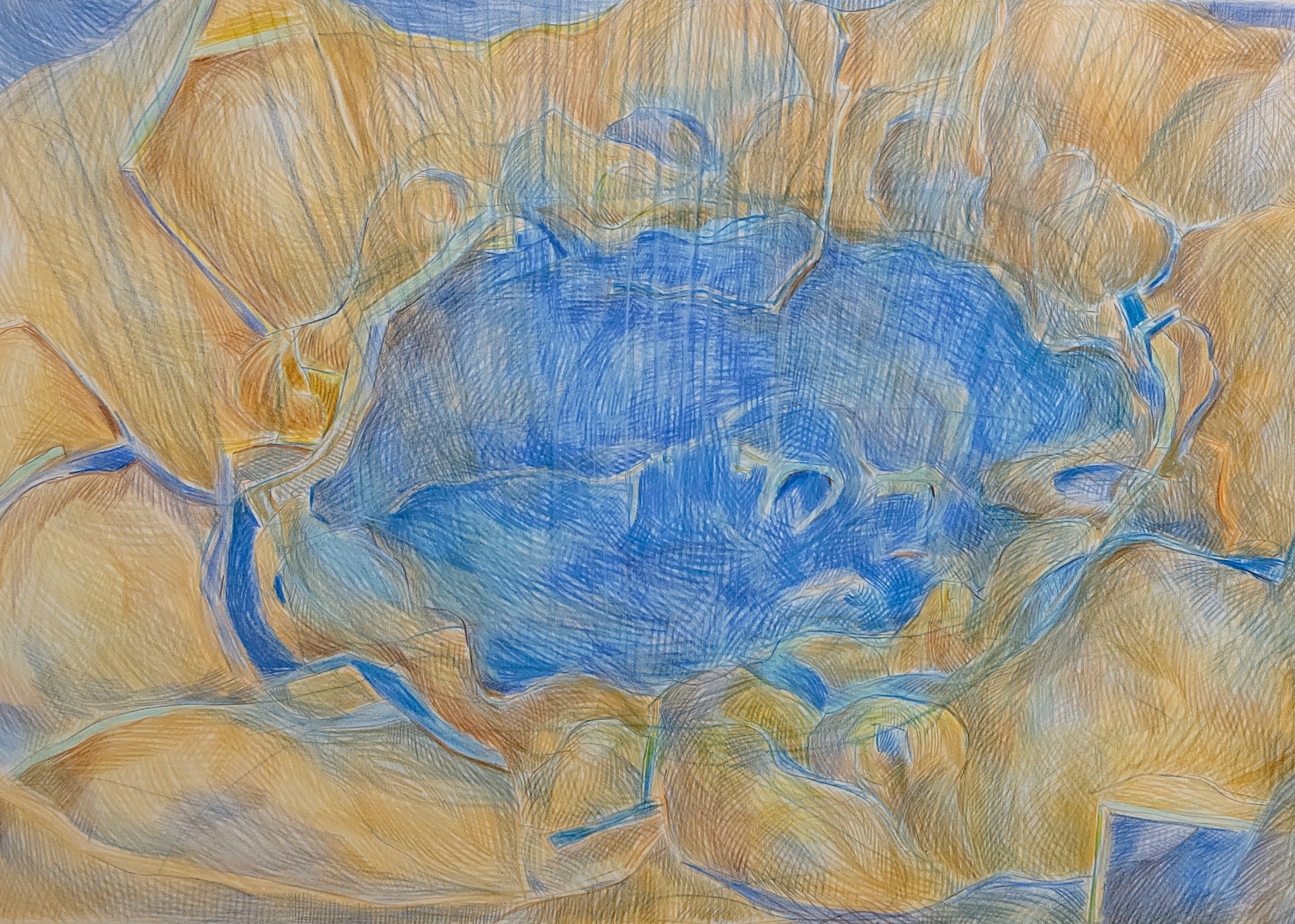 Water and Earth　1990　310×445㎜　　　　　　　　　　　　colorpencil on paper